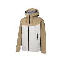 安踏（ANTA）×中国国家地理丨风暴甲 女子夏季户外登山防暴雨冲锋衣162446601 白垩色/凤羽棕-1 M(女165)