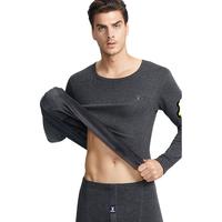 花花公子保暖内衣男士加厚加绒套装德绒发热防寒冬季打底秋衣秋裤 M