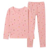 秋衣秋裤女士纯棉套装全棉毛衫大童初中生高中生保暖内衣薄款