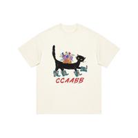 it ccaabb简约通勤t恤女高级感夏季薄款印花休闲短袖女