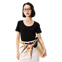 网易严选桑蚕丝女式T恤短袖舒适短袖圆领V领U领T恤女桑蚕丝T恤