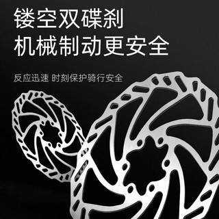 FLYING PIGEON飞鸽自行车成年人男士山地车青少年变速减震单车女铝合金碟刹越野 钢架辐条轮-黑白色【版】 26寸24速【适合：160-180CM】