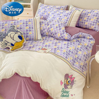 迪士尼(Disney)卡通水洗棉纯棉床上四件套全棉100儿童被套床品多件套床单4