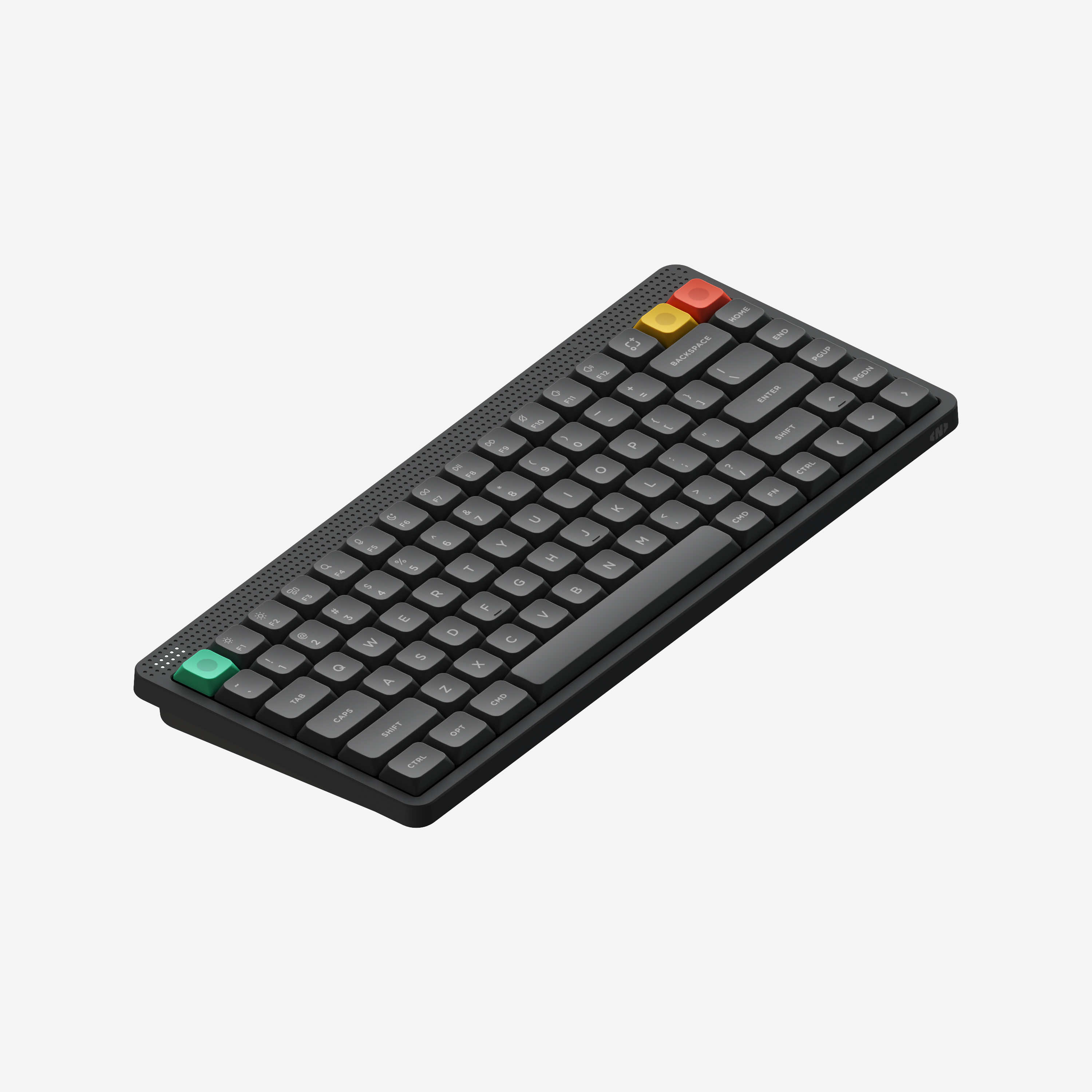  NuPhy 静音 矮轴机械键盘  曜石灰 RGB