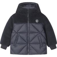 暇步士(Hush Puppies)童装儿童男女童冬装柔软尼丝纺保暖舒适休闲羽绒服 藏蓝 140 cm 充绒量98g