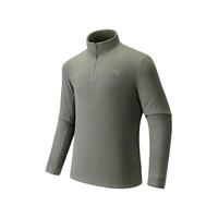 超级安踏焱壳丨抓绒运动卫衣男POLARTEC户外立领内搭外穿套头衫152546708U 风迷绿-2 M /男170