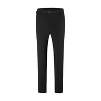 诺诗兰24加厚软壳长裤防泼保暖长绒弹力户外登山通勤休闲裤男女 纯黑色-女加厚长绒 155