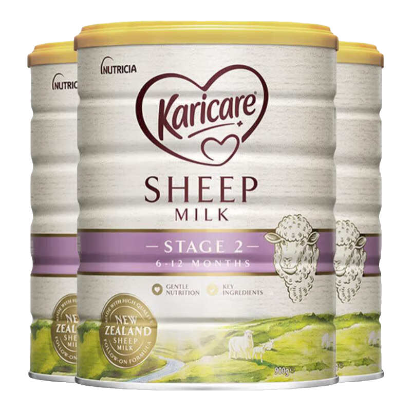 可瑞康（karicare）婴儿配方绵羊奶粉天然乳铁蛋白新西兰900g/罐 可瑞康2段3罐【晒单有返】 可瑞康2段3罐（6-12个月）