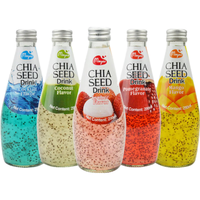 美恩泰国美恩奇亚籽果汁饮料290ml  饮品 汽水果汁 荔枝味290ml*2