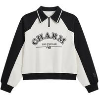 XTEP特步套头卫衣976128920572 棉花白/正黑色 L