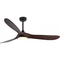 明灯汇大风力实木吊扇灯北欧家用客厅风扇灯餐厅无灯全光谱电风扇吊灯 52-666A白色白胶叶无灯+遥控