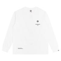 Aape男装秋冬猿颜刺绣小标字母印花简约潮流长袖T恤0811XXH M KHX/军绿色