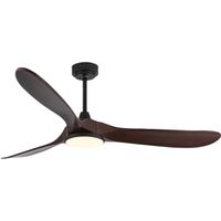 明灯汇大风力实木吊扇灯北欧家用客厅风扇灯餐厅无灯全光谱电风扇吊灯 42-666A白胶叶无灯+遥控