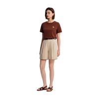 E·LAND 衣恋 Eland衣恋短袖t恤女夏季多色休闲柯基刺绣短袖女简约上衣23夏新款