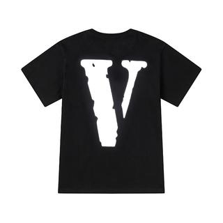 VLONE【美版】夜光大V短袖男潮牌2024夏季t恤男纯棉上衣打底衫男 V001-夜光白 XL（尺码偏大210斤以内）