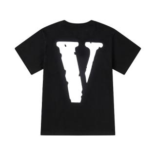 VLONE【美版】夜光大V短袖男潮牌2024夏季t恤男纯棉上衣打底衫男 V001-夜光白 XL（尺码偏大210斤以内）