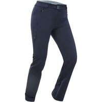 迪卡侬（DECATHLON）保暖户外软壳裤长裤加绒加厚防泼水登山裤子女裤SH500 蓝色 44