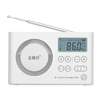 北极针英语听力考试收音机可调频FM大学四六级四级六级上海高考校园接收器4级6考级46级等级用 充电款【带时间+电量显示】送充电线+耳机