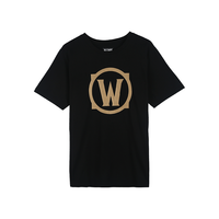 WOW/魔兽世界 魔兽世界logo烫金图案短袖T恤 M码