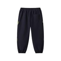 马骑顿MQD男童25冬户外露营工装裤撞色拼接休闲裤束脚裤 藏青 140