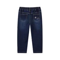 马骑顿（MQD）MQD女大童冬季潮酷休闲保暖牛仔长裤 深牛仔蓝 160