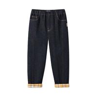 马骑顿（MQD）MQD男大童冬季学院风潮酷休闲牛仔裤 深牛仔蓝 150