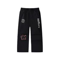 马骑顿（MQD）MQD童装男童裤子2024秋季儿童徽章工装裤潮酷伞兵裤 黑色 140