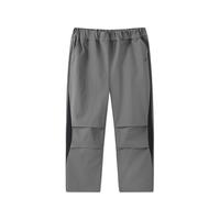 马骑顿（MQD）【伞兵裤】MQD秋季男大童户外露营阔腿休闲裤 中灰 130