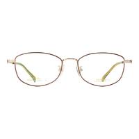 精工(SEIKO)眼镜架全框男女文艺小脸金丝眼镜框HC2024 112 万新防蓝光1.67 112金色+咖色
