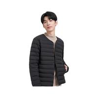 波司登2024春季男短款居家简约休闲保暖轻便内搭羽绒服B40130003 黑色8056 175/96A