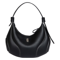 WARMSTUDIO 古良吉吉 KUNOGIGI棒球腋下包大号包包女原创设计单肩斜挎包 黑色 (两条肩带)