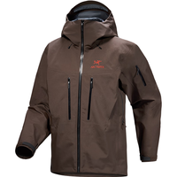 ARC'TERYX始祖鸟 ALPHA SV JACKET GORE-TEX 防水 男子 硬壳夹克 角豆棕/黑色/皇朝红 S