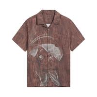 李宁 LI-NING男休闲夏季迪士尼匹诺曹联名国潮短袖开衫上衣ASHS431【B品】