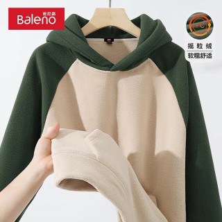 Baleno 班尼路 300g重磅 加绒加厚连帽卫衣