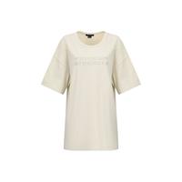 UR2024夏季女装时尚百搭立体字母刺绣圆领T恤衫UWJ440026 卡其_14 S