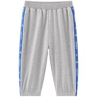 迪士尼（DISNEY）童装儿童男童速干七分裤针织运动舒弹短裤子24夏DB421OE02灰130