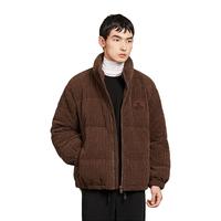 GXG男装 雪尼尔立体提花面包服通勤羽绒服 24年冬季 ... 棕色 165/S