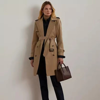 RALPH LAUREN 女式 系带防水风衣 三色可选