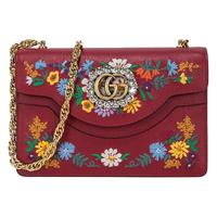 GUCCI 古驰 RICAMI系列 女士牛皮刺绣单肩包 499617 CWGAX 8286 红色