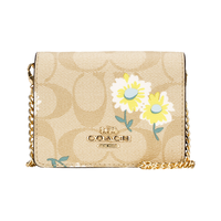 COACH 蔻驰 翻女士单肩斜跨包 C3050 IMOTV 浅卡其色 小号