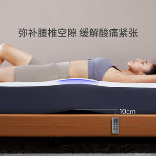  8H 智能操控 智能电动床套装+床架+弹簧床垫  极夜黑 1.5米