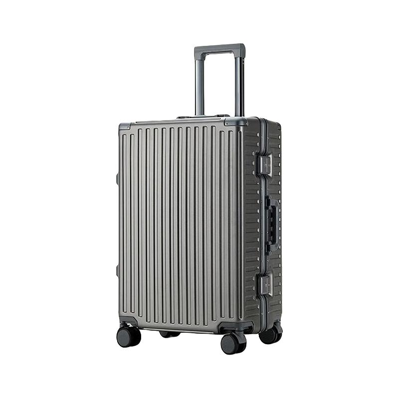 90分 铝框拉杆箱 中灰色 20英寸 旅行箱