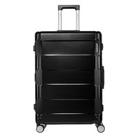 美旅「」框架箱行李箱铝框箱密码箱飞机轮拉杆箱旅行箱NJ1 黑色 28英寸