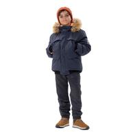 迪卡侬（DECATHLON）儿童男女青少年冬季雪地徒步登山防水保暖棉服夹克连帽KIDD 深空蓝 155cm