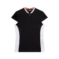 金林德伯格（J.Lindeberg）春夏GOLF修身弹力运动撞色短袖T恤女524201001 RPR黑色 170/88A(L)