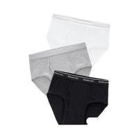 佐丹奴内裤男装纯棉品牌宽橡筋腰针织三角内裤18174013 13黑/中花灰/白 S