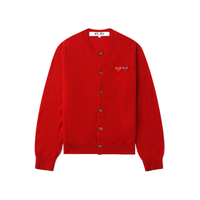 PLAY COMME DES GARCONS CDG IT 川久保玲款圆领羊毛针织开衫 RDX/红色 XS