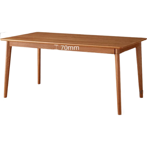 全友家居宋式美学樱桃木餐桌椅组合家用岩板饭桌一桌四椅小户型餐桌 实木桌面|樱桃木|1.2米餐桌