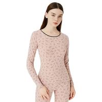 ALDOLA 雅黛俪 5A抑菌棉质小碎花女士保暖套装修身显瘦秋衣秋裤打底套装