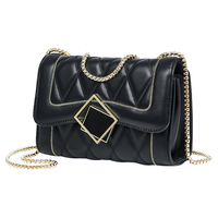 【热销】经典牛皮菱格包手机包链条时尚手提单肩包斜挎包女